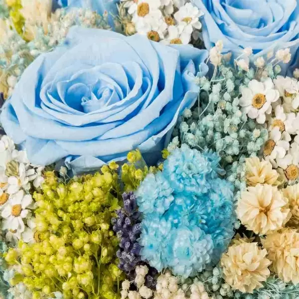 Стабилизированный букет Романтика голубой