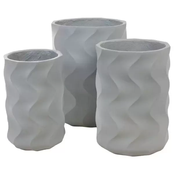 Бетонный большой горшок вазон Scales Cylinder