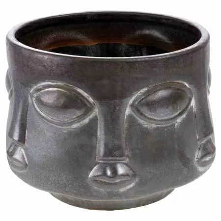 Керамическое кашпо Голова Будды