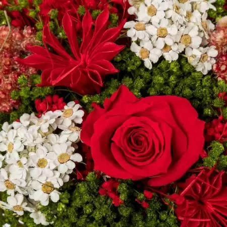 Стабилизированный букет Гарден красный