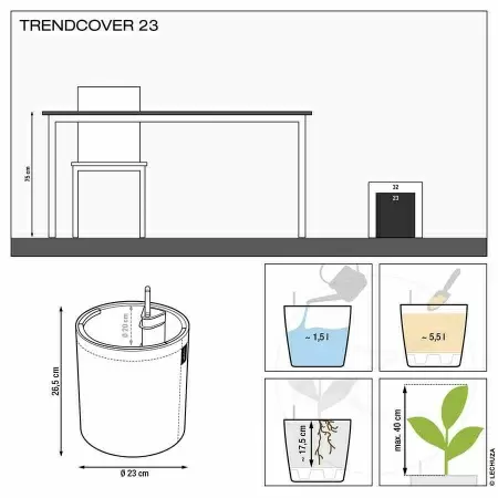 Кашпо Lechuza Trendcover Кашпо Lechuza Trendcover