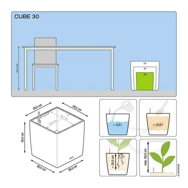 Кашпо Lechuza Cube Кашпо Lechuza Cube