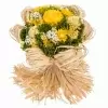 Стабилизированный букет Раффия желтый