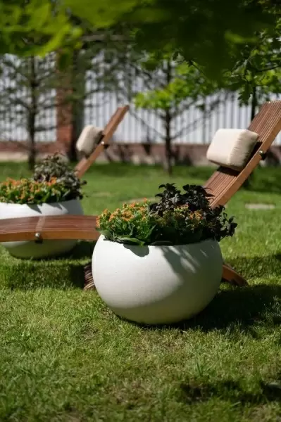 Горшок для цветов Pote-white Ball