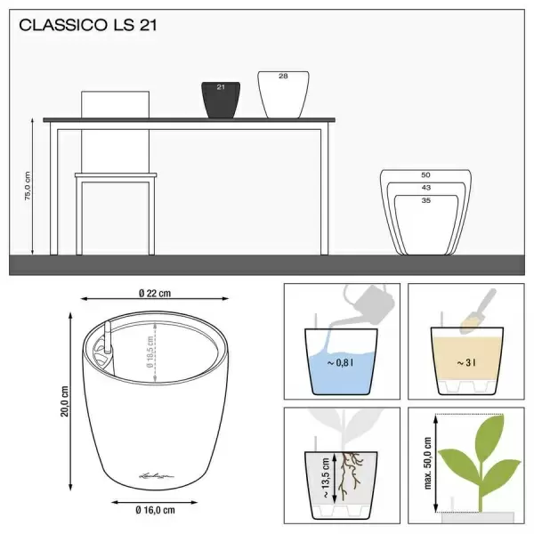 Кашпо Lechuza Classico Color LS Кашпо Lechuza Classico Color LS