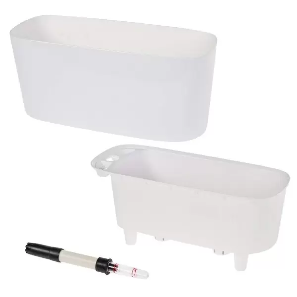 Пластиковое кашпо с автополивом Oval Silk