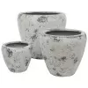 Большой цветочный горшок Plain Round Patina