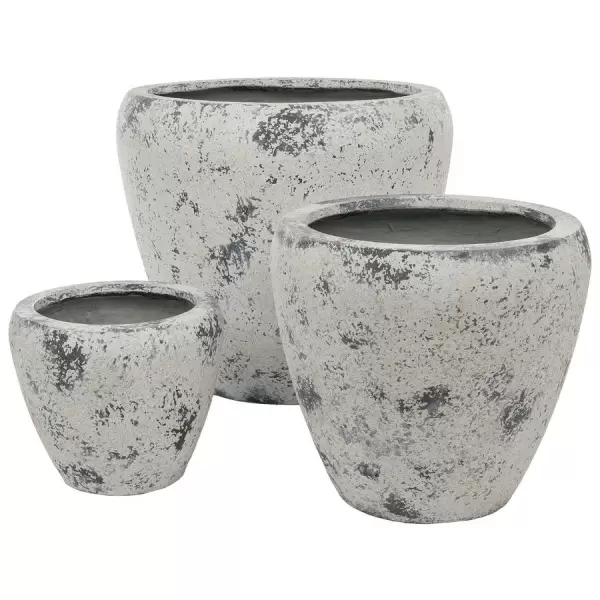 Большой цветочный горшок Plain Round Patina