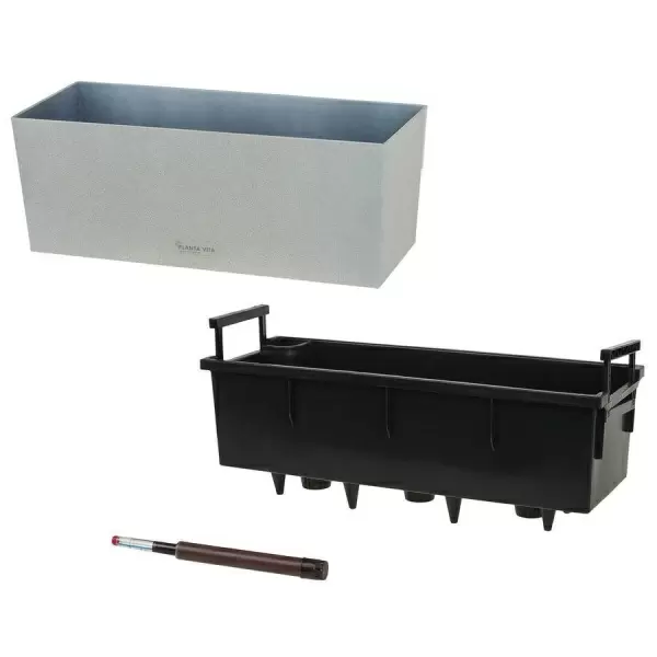 Пластиковое кашпо с автополивом Balcony Stone