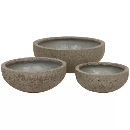 Большой цветочный горшок Plain stone Round