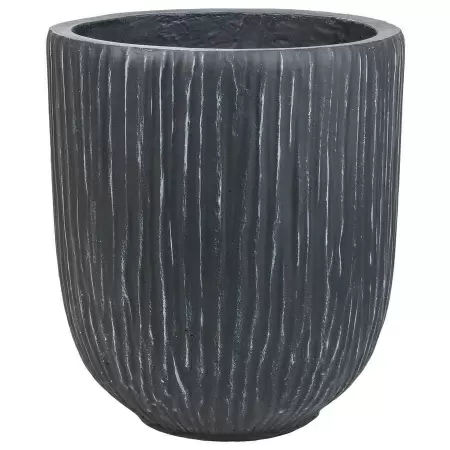 Керамический горшок Ribs grey Jar