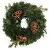 Венок еловый искусственный с шишками