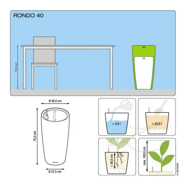 Кашпо Lechuza Rondo