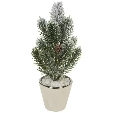 Ель настольная заснеженная искусственная 