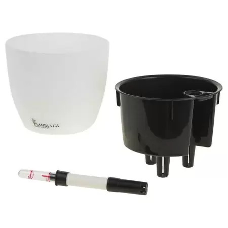 Пластиковое кашпо с автополивом Round Matt