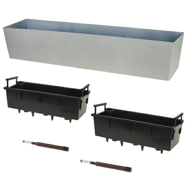 Пластиковое кашпо с автополивом Balcony Stone Пластиковое кашпо с автополивом Balcony Stone