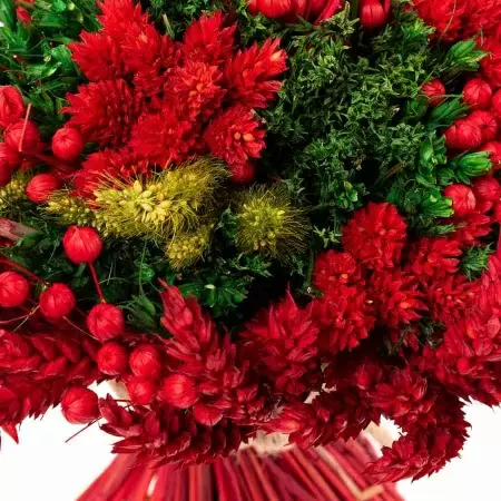 Стабилизированный букет Пшеница красный