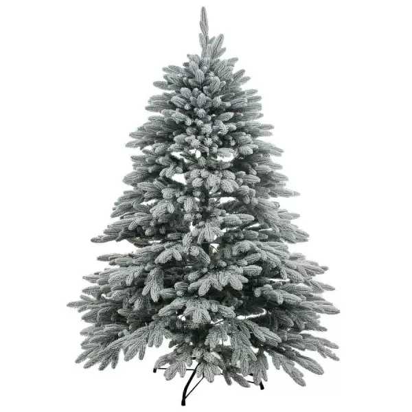 Ель искусственная в снегу с лампочками