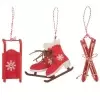 Набор елочных игрушек из дерева Снежный день