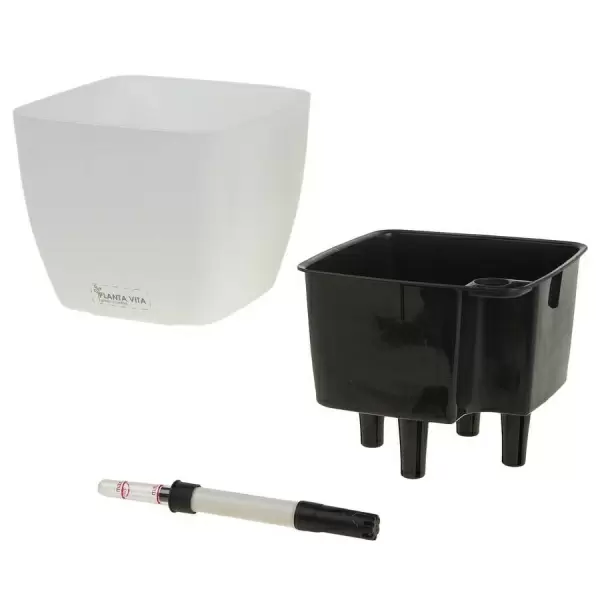 Пластиковое кашпо с автополивом Square Matt