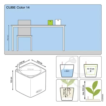 Кашпо Lechuza Cube Color