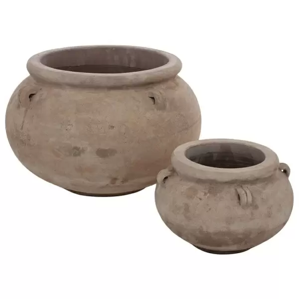 Горшок из глины Jar round