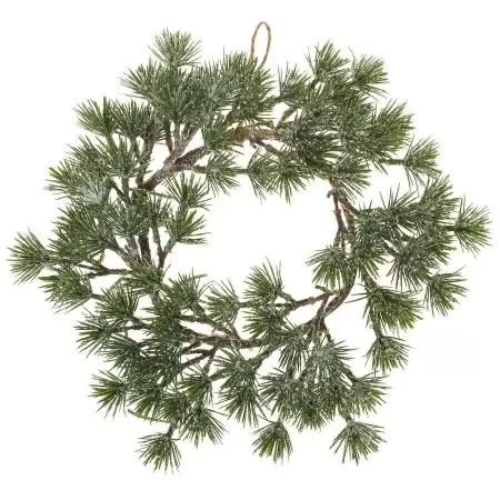 Венок еловый искусственный Заснеженный