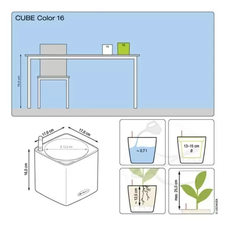 Кашпо Lechuza Cube Color