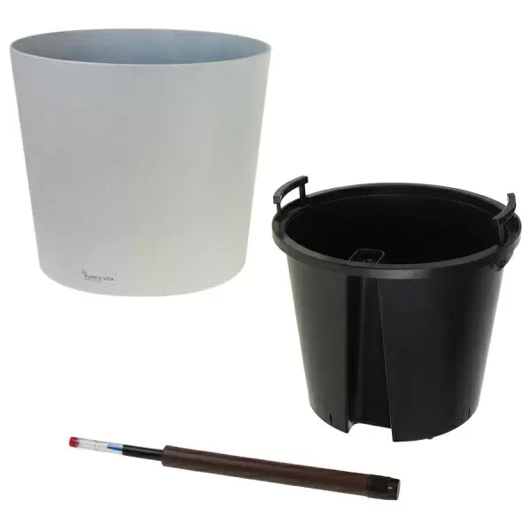 Пластиковое кашпо с автополивом Cylinder Stone