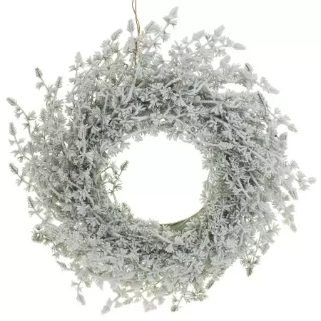 Венок еловый искусственный Заснеженный