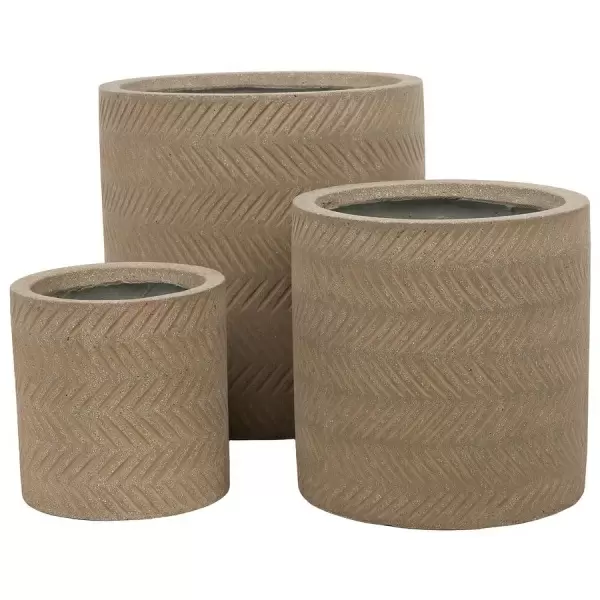 Большой горшок Fishbone Fossil-wood Cylinder