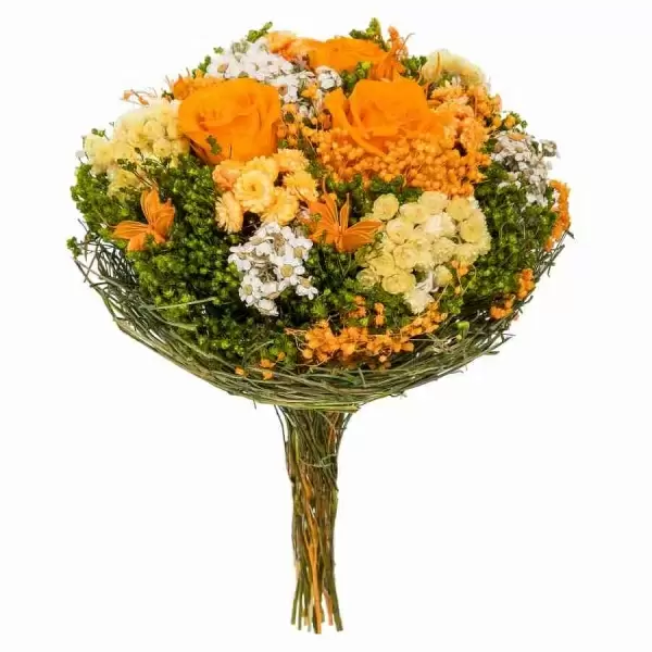 Стабилизированный букет Гарден оранжевый