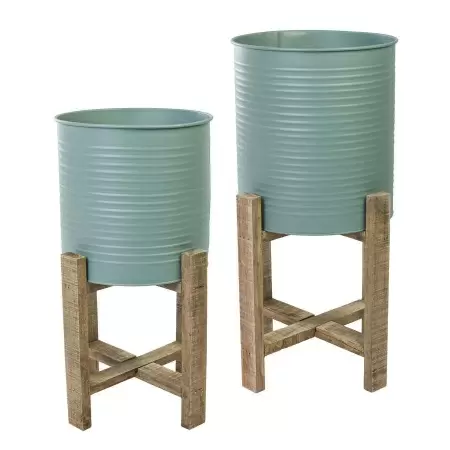 Горшок металлический на ножках Горшок металлический на ножках