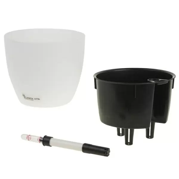 Пластиковое кашпо с автополивом Round Matt