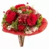 Стабилизированный букет Сердце 3 розы красный