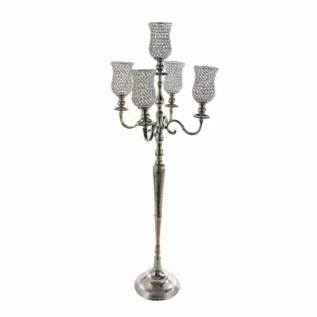 Подсвечник высокий со стразами