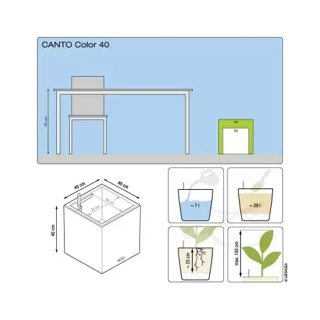 Кашпо Lechuza Canto LED Cube