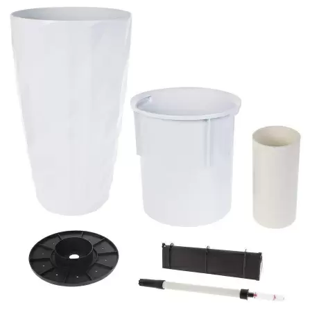 Пластиковое кашпо с автополивом Vase Rib