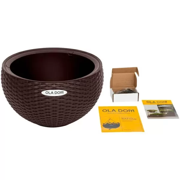 Кашпо круглое OLA DOM RATTAN 5 литров Кашпо круглое OLA DOM RATTAN 5 литров