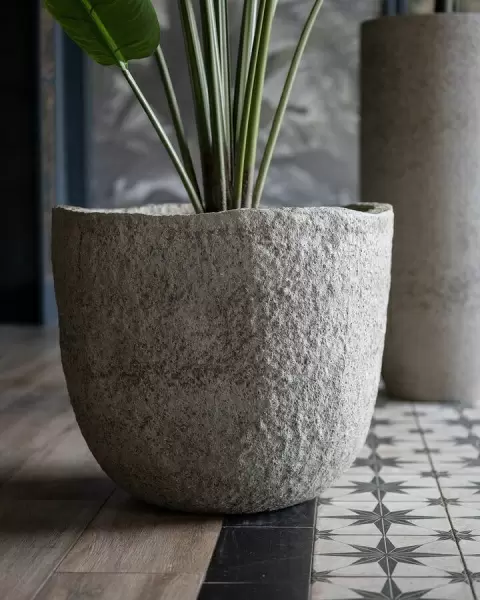 Высокий горшок вазон Sandy Cement
