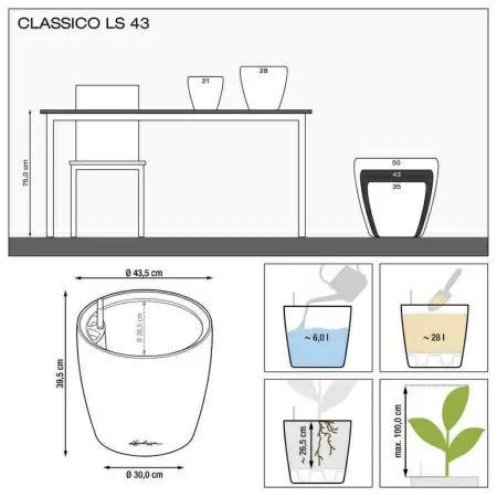 Кашпо Lechuza Classico LS Кашпо Lechuza Classico LS