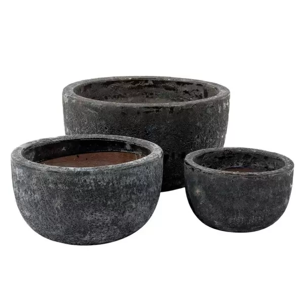 Горшок для цветов S-black Round