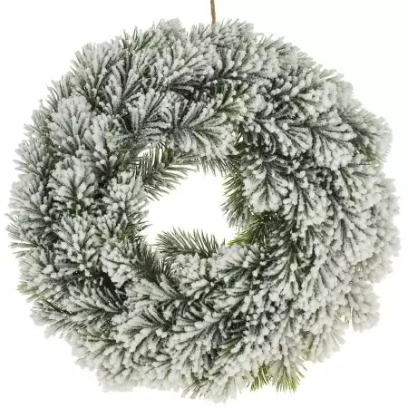 Венок еловый искусственный Заснеженный