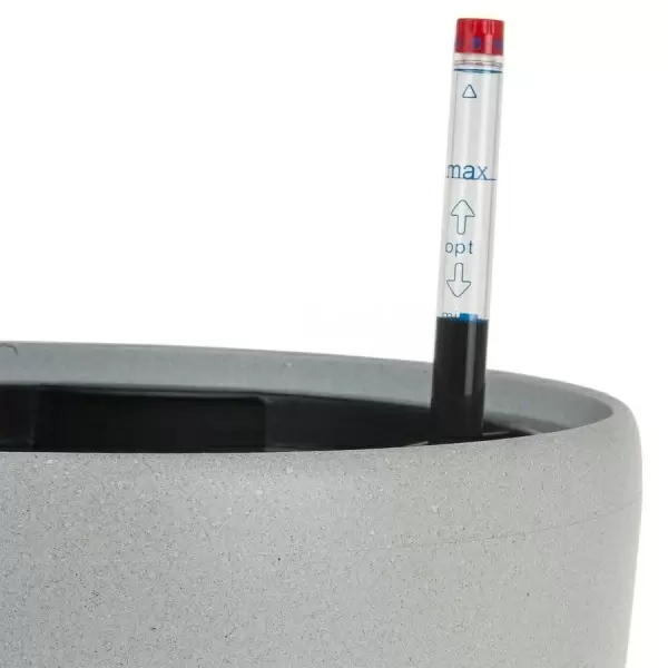 Пластиковое кашпо с автополивом Round Stone grey Пластиковое кашпо с автополивом Round Stone grey