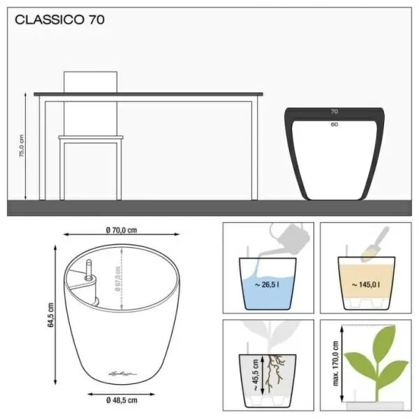 Кашпо Lechuza Classico LS