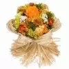 Стабилизированный букет Раффия оранжевый
