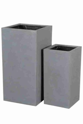 Цветочный горшок Square Plain Grey high