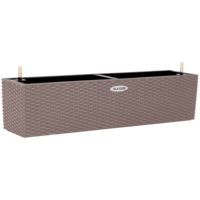 Прямоугольное кашпо OLA DOM RATTAN 12 литров