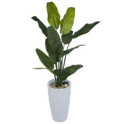 Растение искусственное Стрелиция в горшке Vase Rib