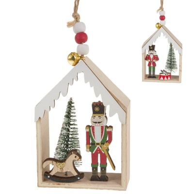 Елочная игрушка из дерева Щелкунчик